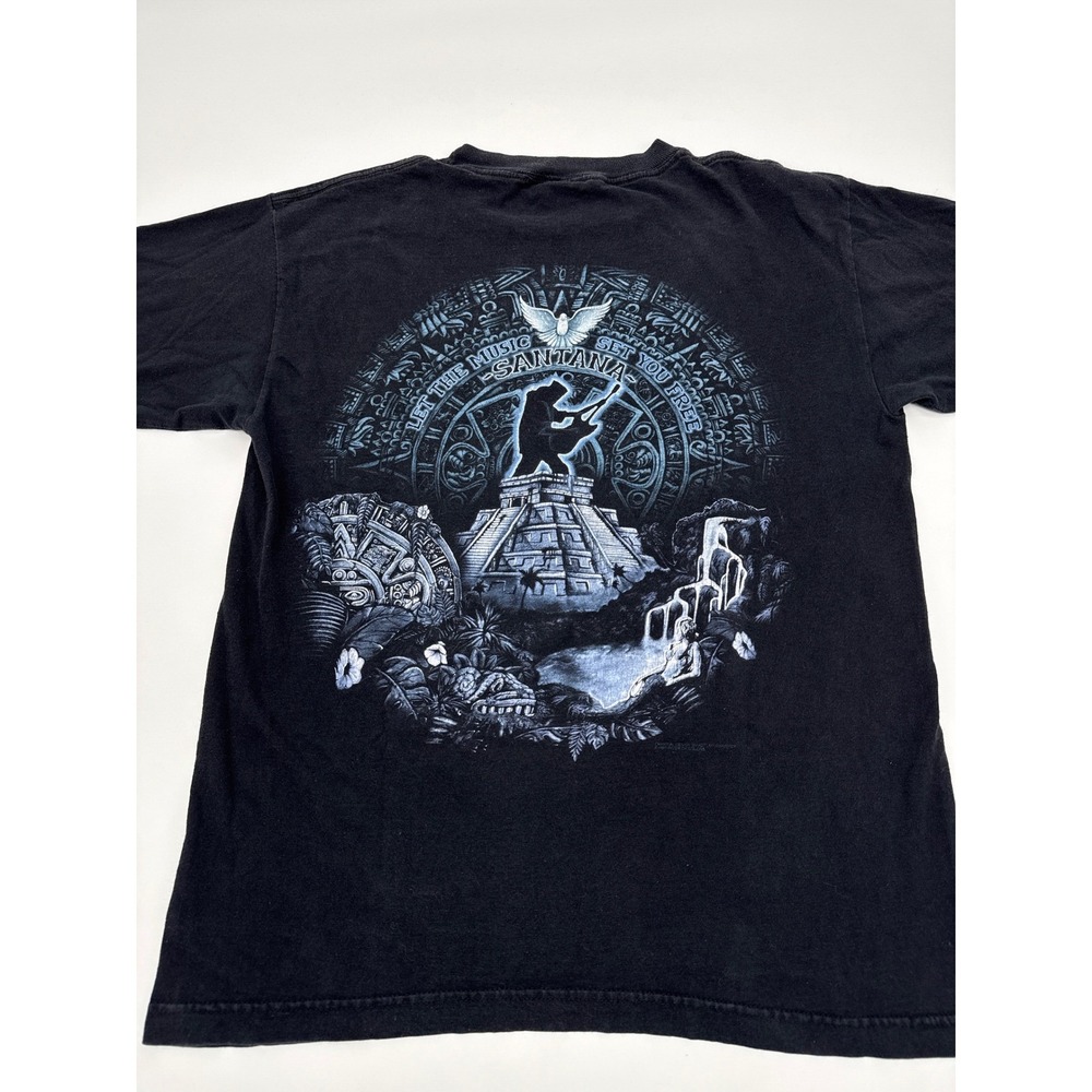Vintage 1999 Carlos Santana Let The Music Set You Free‎ T-Shirt Black Large JAM